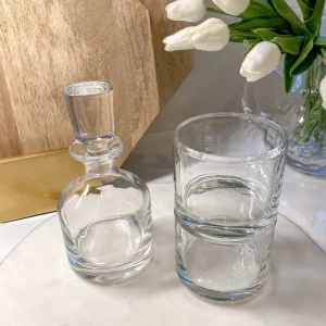 Inspire Me! Home Decor Stackable Glass Decanter W/ Glasses KITCHEN