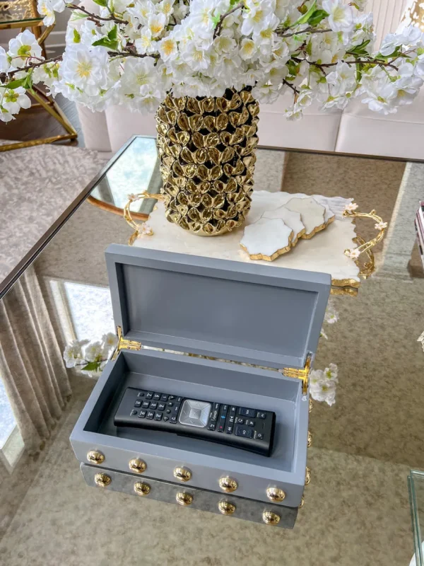 Inspire Me! Home Decor Studded Decorative Wood Boxes (4 Colors)