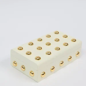 Inspire Me! Home Decor Studded Decorative Wood Boxes (4 Colors)