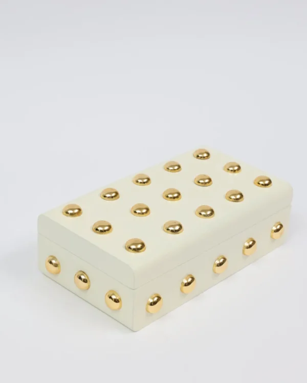 Inspire Me! Home Decor Studded Decorative Wood Boxes (4 Colors)