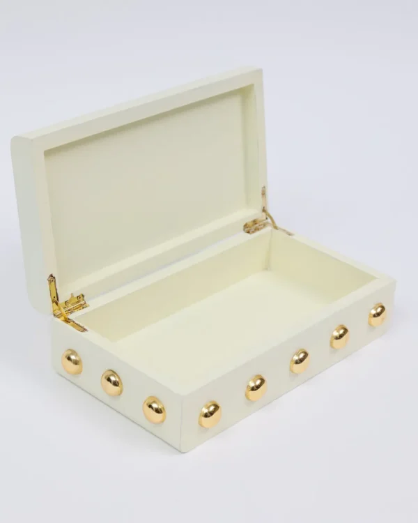 Inspire Me! Home Decor Studded Decorative Wood Boxes (4 Colors)