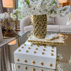 Inspire Me! Home Decor Studded Decorative Wood Boxes (4 Colors)