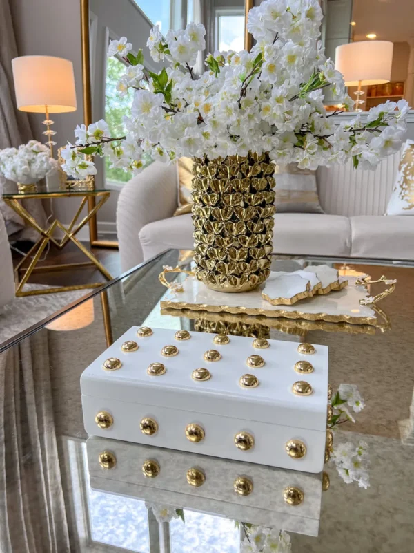Inspire Me! Home Decor Studded Decorative Wood Boxes (4 Colors)