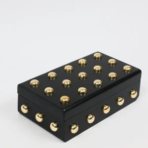 Inspire Me! Home Decor Studded Decorative Wood Boxes (4 Colors)
