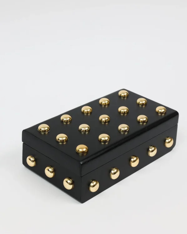 Inspire Me! Home Decor Studded Decorative Wood Boxes (4 Colors)