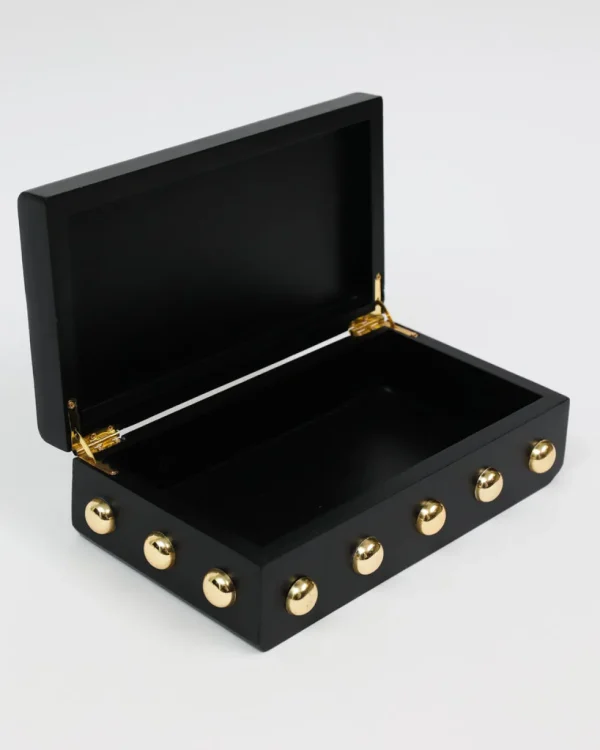 Inspire Me! Home Decor Studded Decorative Wood Boxes (4 Colors)