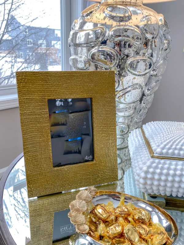 Inspire Me! Home Decor Textured Gold Metal Photo Frame