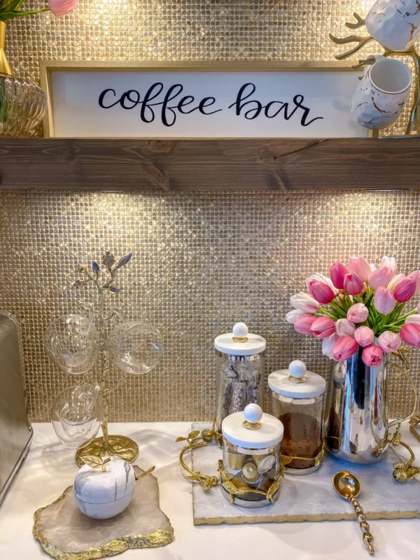 Inspire Me! Home Decor WALL ART & MIRRORS Coffee Bar Wood Sign