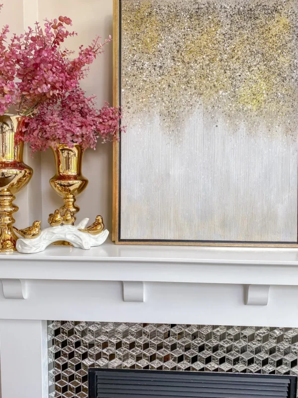 Inspire Me! Home Decor WALL ART & MIRRORS Gold Abstract Detailed Painting