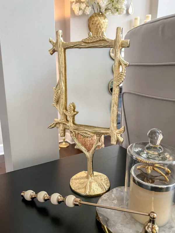 Inspire Me! Home Decor WALL ART & MIRRORS Gold Branch Design Table Mirror