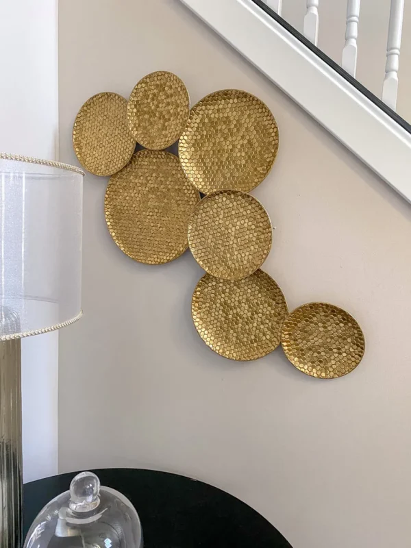 Inspire Me! Home Decor WALL ART & MIRRORS Gold Circle Textured Wall Decor