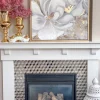Inspire Me! Home Decor WALL ART & MIRRORS Gold Detailed Floral Wall Art Painting