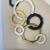 Inspire Me! Home Decor WALL ART & MIRRORS Gold, Black And White Circle Wall Decor