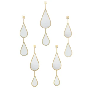 Inspire Me! Home Decor WALL ART & MIRRORS Teardrop Mirrors (Set Of 5) (2 Colors)