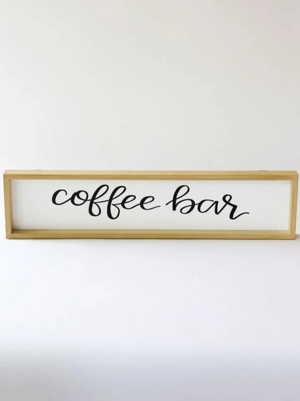 Inspire Me! Home Decor WALL ART & MIRRORS Coffee Bar Wood Sign