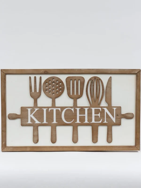 Inspire Me! Home Decor WALL ART & MIRRORS Wooden Kitchen Utensil Sign