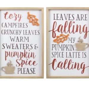 Inspire Me! Home Decor WALL ART & MIRRORS Fall Wall Decor Sign (2 Styles)