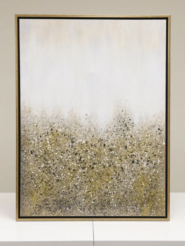 Inspire Me! Home Decor WALL ART & MIRRORS Gold Abstract Detailed Painting