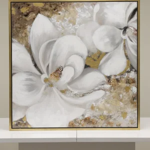 Inspire Me! Home Decor WALL ART & MIRRORS Gold Detailed Floral Wall Art Painting