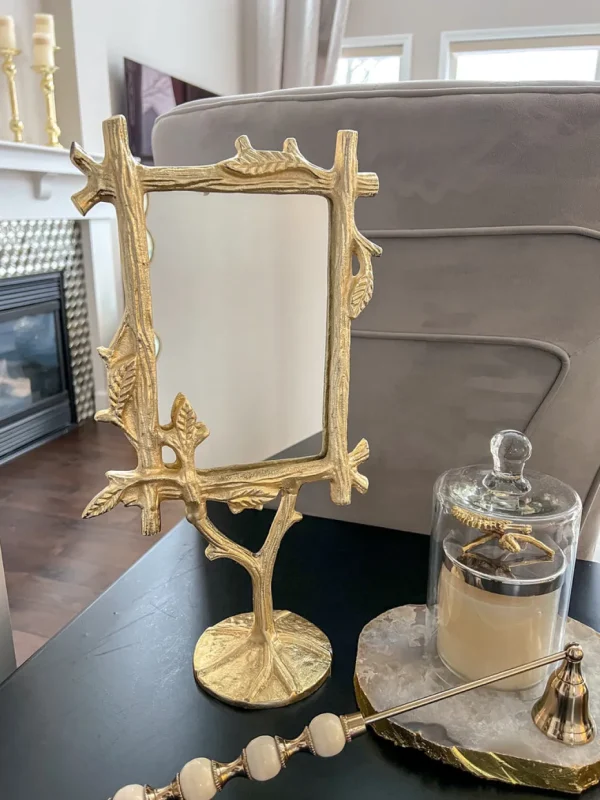 Inspire Me! Home Decor WALL ART & MIRRORS Gold Branch Design Table Mirror