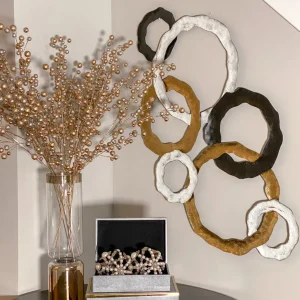 Inspire Me! Home Decor WALL ART & MIRRORS Gold, Black And White Circle Wall Decor