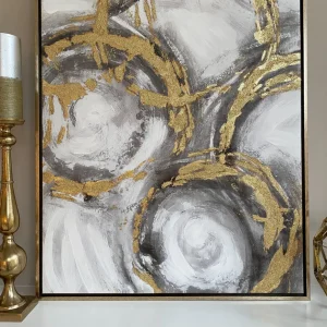 Inspire Me! Home Decor WALL ART & MIRRORS Metallic Gold Circles Wall Art