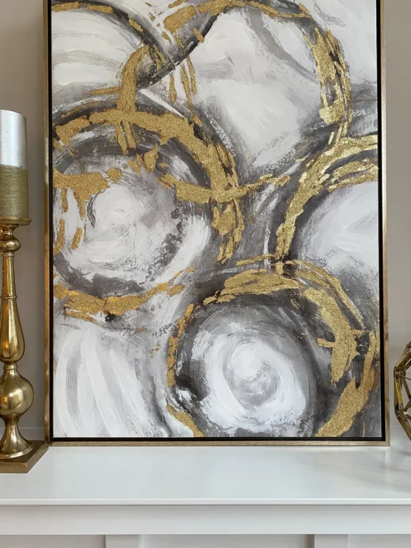 Inspire Me! Home Decor WALL ART & MIRRORS Metallic Gold Circles Wall Art