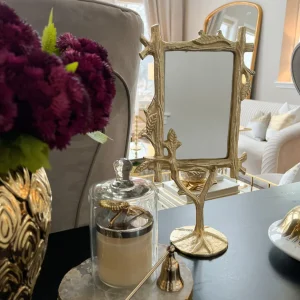 Inspire Me! Home Decor WALL ART & MIRRORS Gold Branch Design Table Mirror