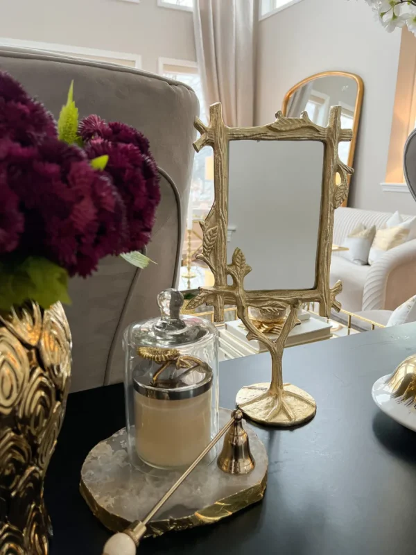 Inspire Me! Home Decor WALL ART & MIRRORS Gold Branch Design Table Mirror