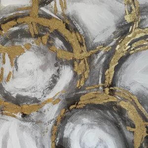Inspire Me! Home Decor WALL ART & MIRRORS Metallic Gold Circles Wall Art
