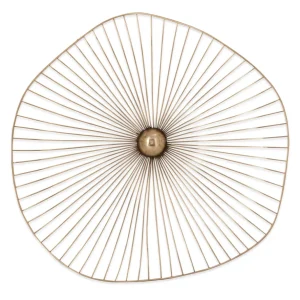 Inspire Me! Home Decor WALL ART & MIRRORS Gold Asymmetrical Circles Wall Art (Set Of 3 – 3 Different Sizes)