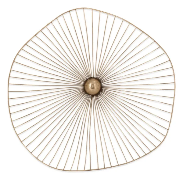 Inspire Me! Home Decor WALL ART & MIRRORS Gold Asymmetrical Circles Wall Art (Set Of 3 – 3 Different Sizes)