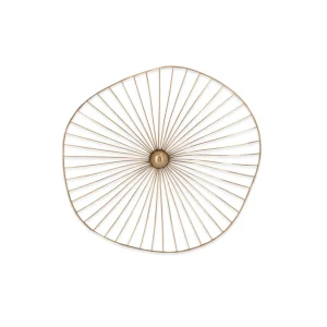 Inspire Me! Home Decor WALL ART & MIRRORS Gold Asymmetrical Circles Wall Art (Set Of 3 – 3 Different Sizes)