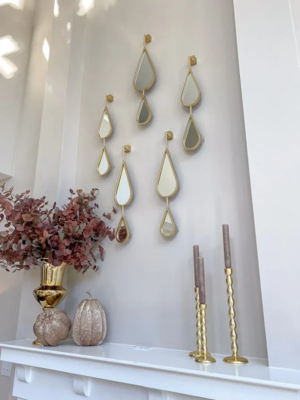 Inspire Me! Home Decor WALL ART & MIRRORS Teardrop Mirrors (Set Of 5) (2 Colors)