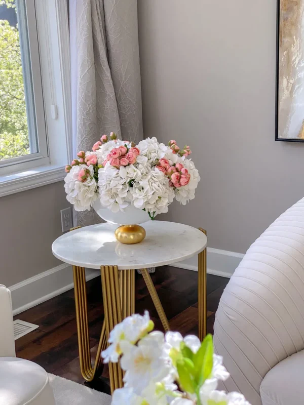 Inspire Me! Home Decor White Glass Bowl With Gold Round Base