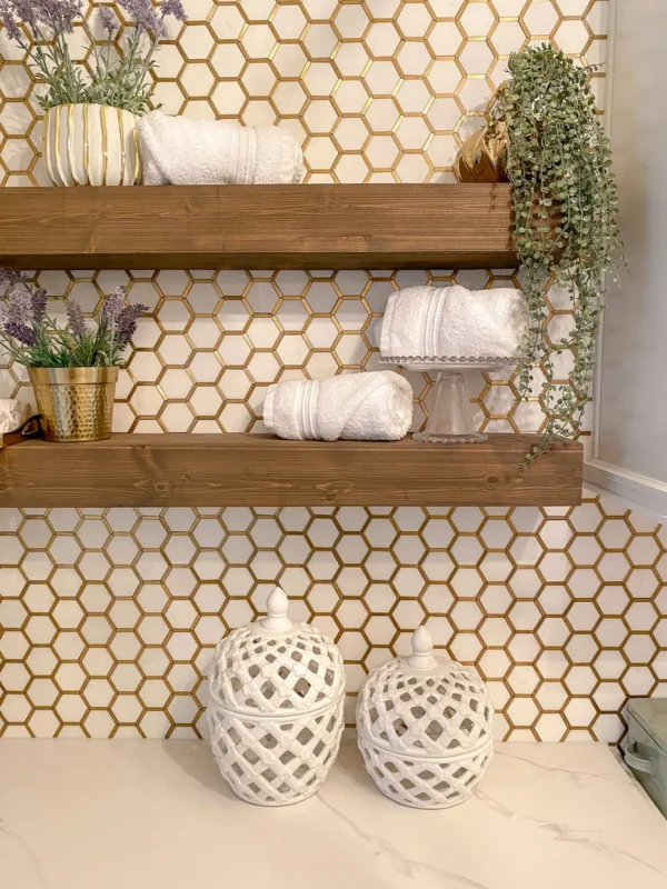 Inspire Me! Home Decor White Latticework Lidded Jar (2 Sizes) KITCHEN
