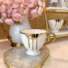 Inspire Me! Home Decor White Ceramic Mug With Gold Drip Design