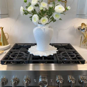 Inspire Me! Home Decor White Real-Touch Triple Bloom Stem