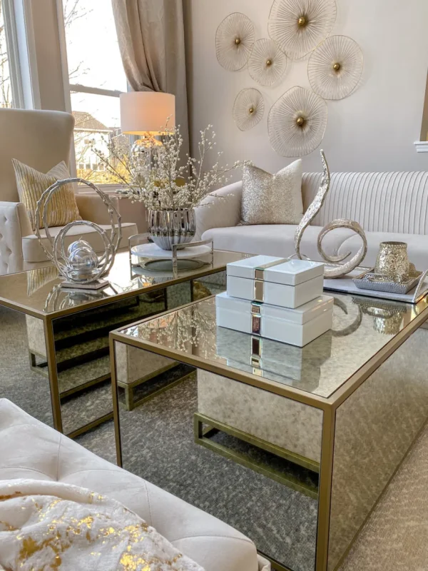 Inspire Me! Home Decor White Glass And Mirror Decorative Boxes (2 Sizes)
