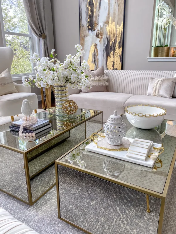 Inspire Me! Home Decor White Hammered Bird With Gold Accents