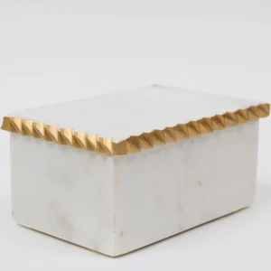Inspire Me! Home Decor White Marble Decorative Box
