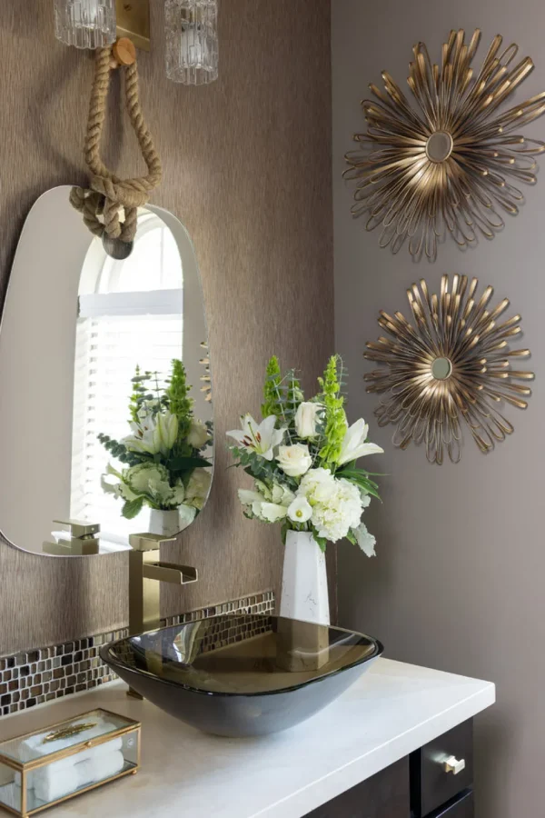 Inspire Me! Home Decor White And Silver Marble Design Vase ” From Pops Of Color Home Collection”