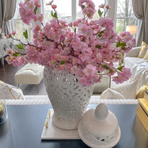 Inspire Me! Home Decor White Beaded Ginger Jar
