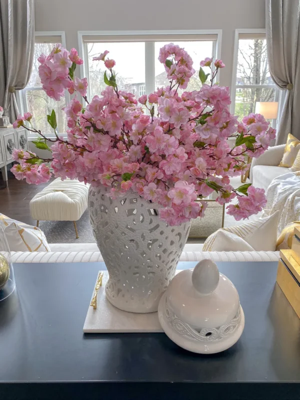 Inspire Me! Home Decor White Beaded Ginger Jar