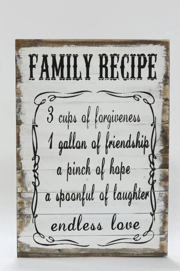 Inspire Me! Home Decor Whitewash “Family Recipe” Wall Plaque WALL ART & MIRRORS