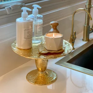 Inspire Me! Home Decor White Ceramic Candle With Gold Edge