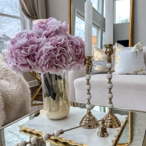 Inspire Me! Home Decor White And Gold Candle Snuffer