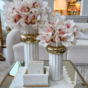 Inspire Me! Home Decor White Marble Decorative Box