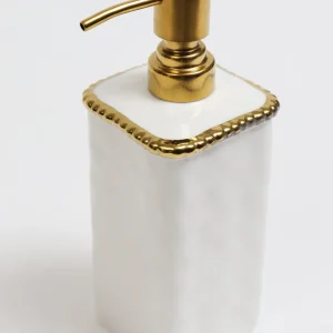 Inspire Me! Home Decor White & Gold Beaded Vanity Collection (3 Items) Each Sold Individually