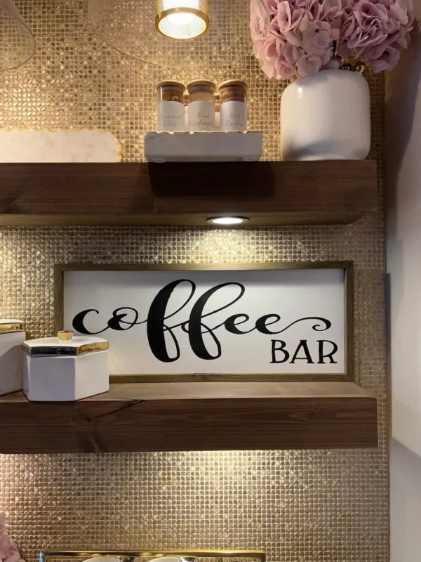 Inspire Me! Home Decor Wooden Coffee Bar Sign